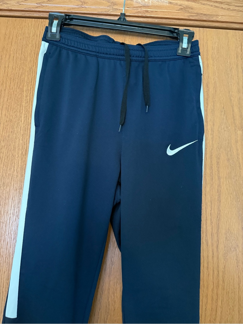 Nike Navy Sweatpants with White Side Stripe
